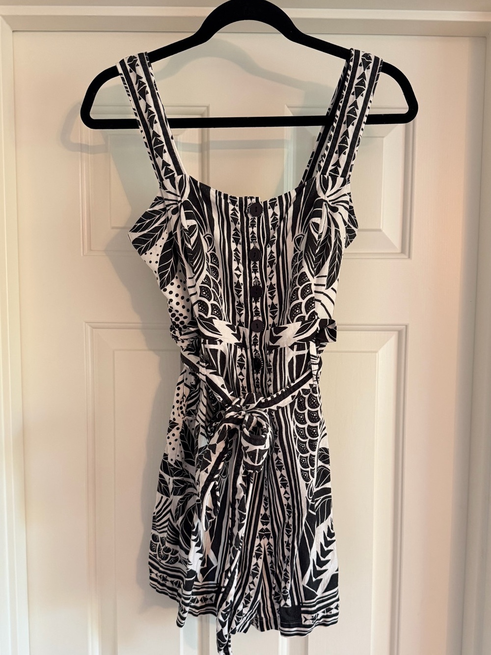 Farm Rio black and white romper